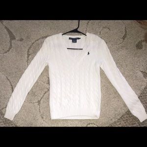 Polo cable knit sweater